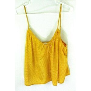 NSR XL Gold Tank Top Cropped Polka-Dot Cami Camisole Womens
